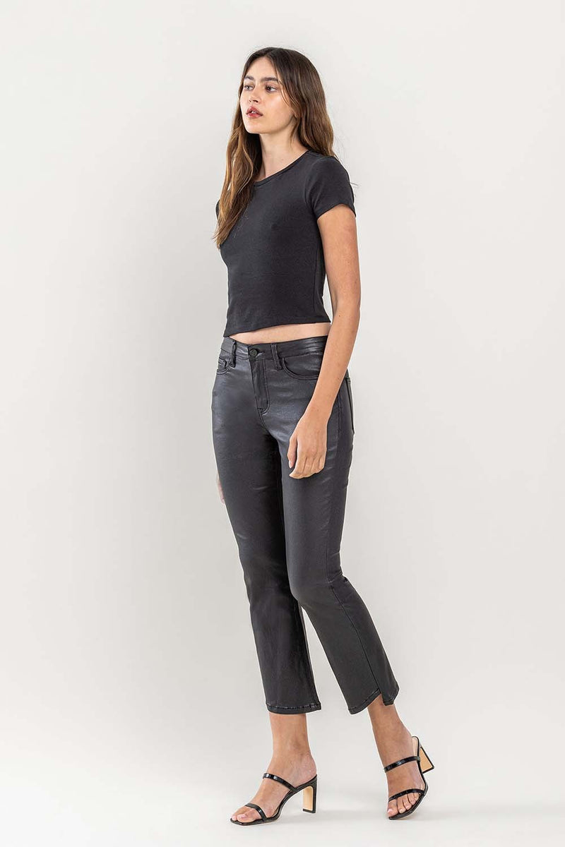 Ankle Cropped Flare Jean in Jet Black main image 1