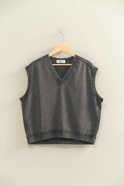 southern sunset mineral wash top | black