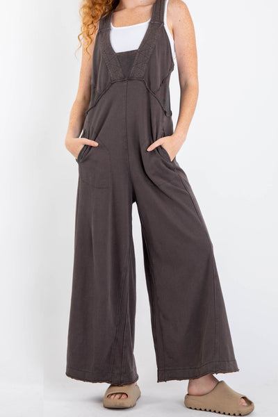 just the beginning jumpsuit | charcoal