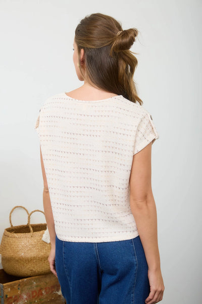 hearts abound knit top | brown multi