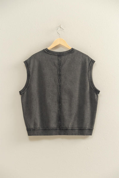 southern sunset mineral wash top | black
