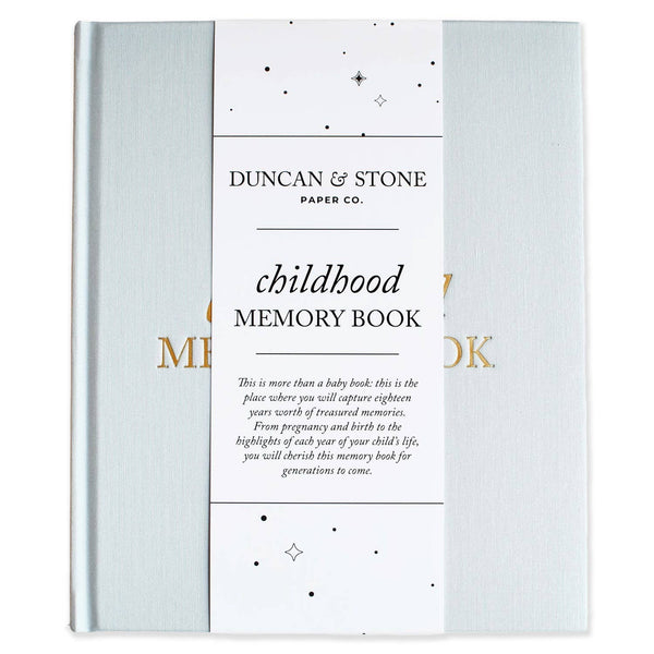 Childhood Memory Book for New Mom | Blue
