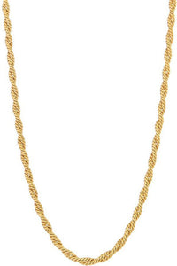 3 mm + 18" rope chain necklace | gold