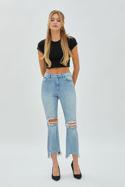 indy cropped flare jeans | medium wash