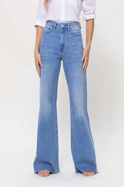 olivia high-rise wide leg jeans | light wash