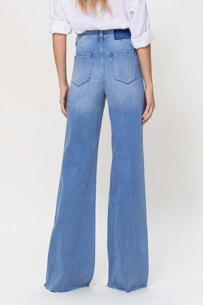 olivia high-rise wide leg jeans | light wash