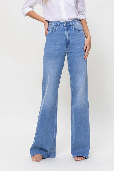 olivia high-rise wide leg jeans | light wash