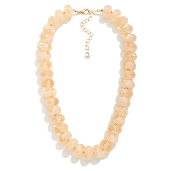 marbled acetate faceted bead necklace!