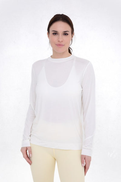 peekaboo back active top | ivory