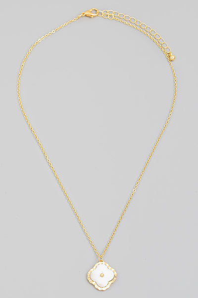 large quatrefoil pendant necklace!
