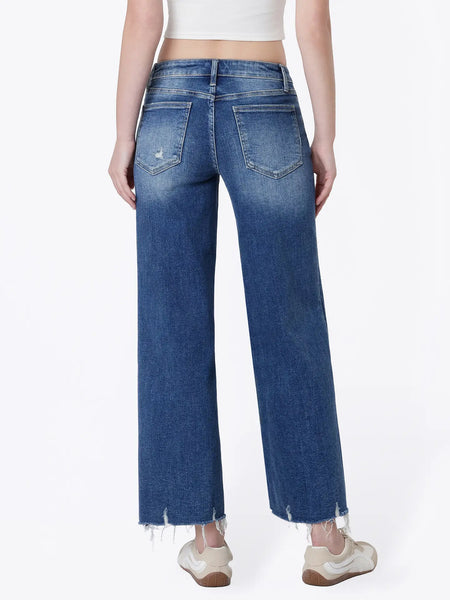 garth mid rise ankle wide leg jeans | mesmerizes