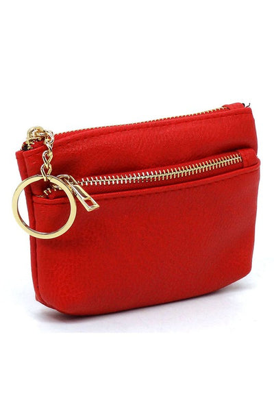 coin purse keychain | red