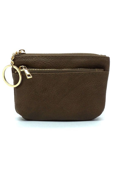 coin purse keychain | taupe
