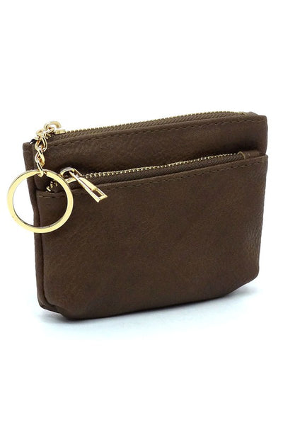 coin purse keychain | taupe