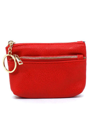 coin purse keychain | red