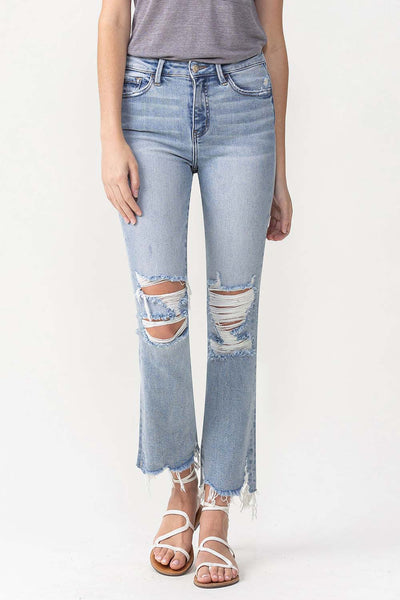 colin high rise crop flare jeans | handy