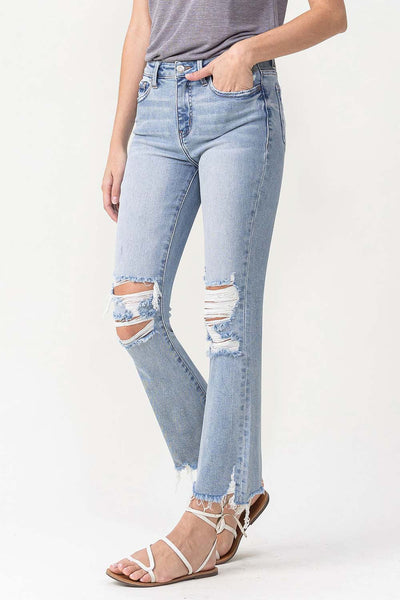 colin high rise crop flare jeans | handy