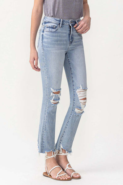 colin high rise crop flare jeans | handy