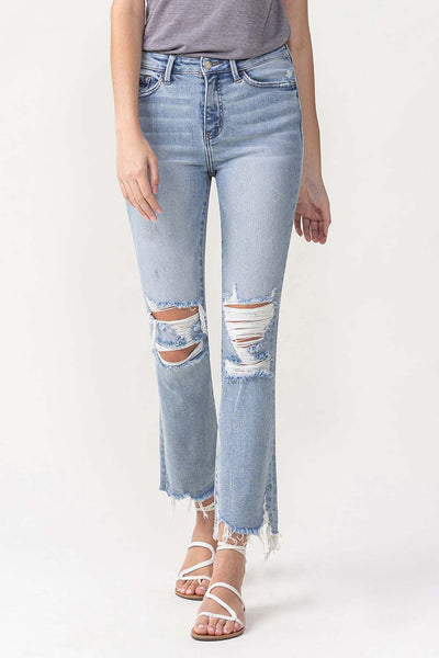 colin high rise crop flare jeans | handy