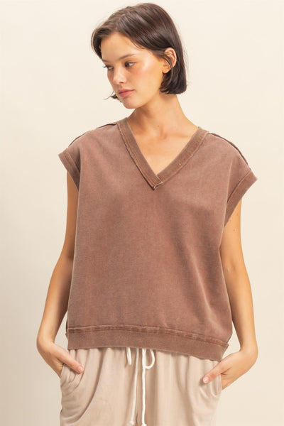 southern sunset mineral wash top | chestnut