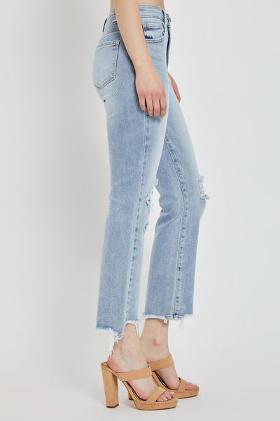 axel high-rise crop flare jeans | light wash