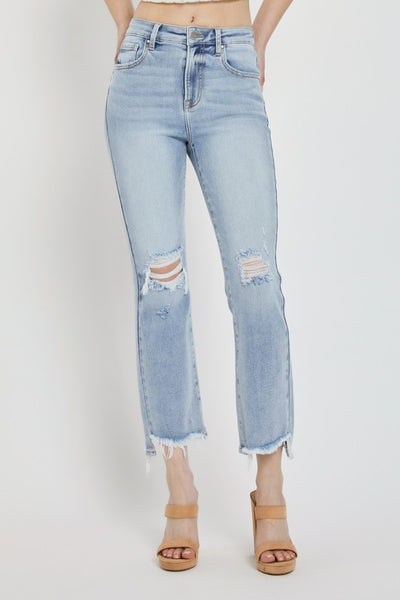 axel high-rise crop flare jeans | light wash
