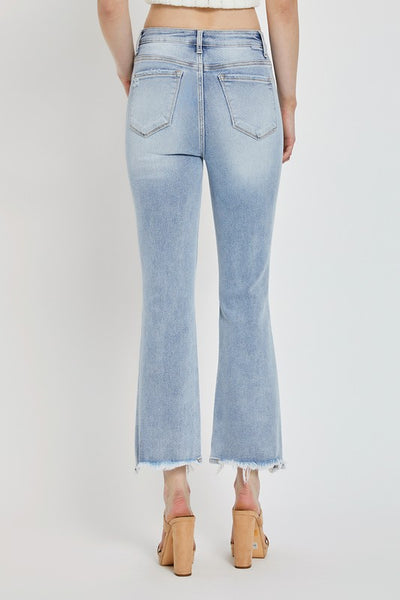 axel high-rise crop flare jeans | light wash