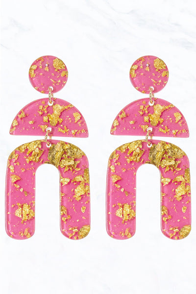 acetate geometric dangle earrings!