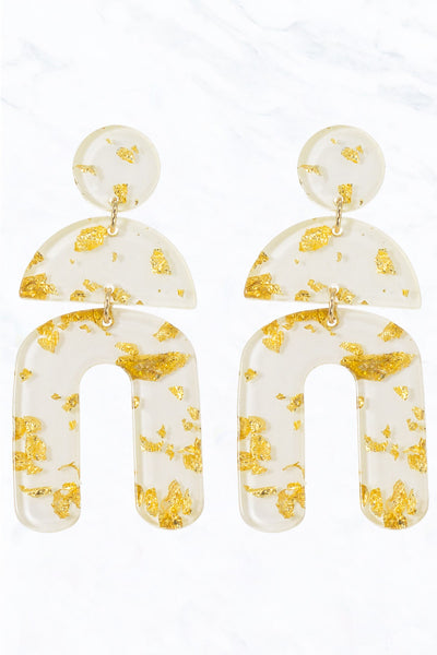 acetate geometric dangle earrings!