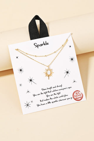 message card necklace | sparkle