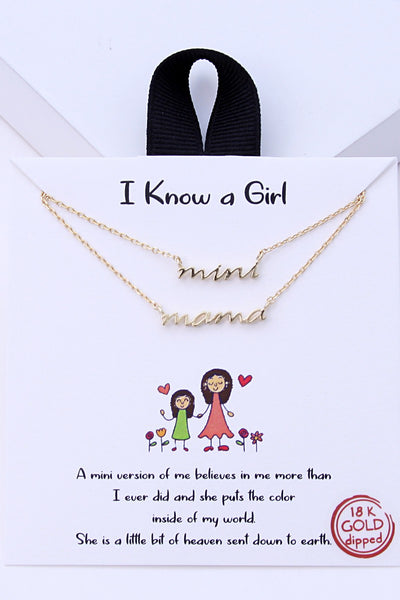 necklace set + message card | i know a girl