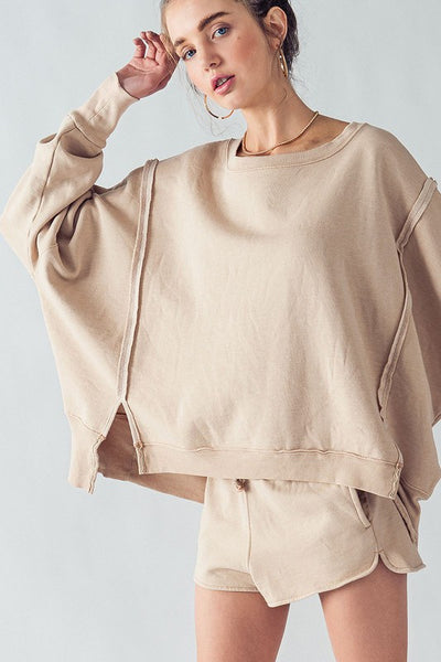 brand new day oversized pullover | pumice