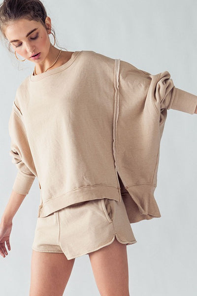 brand new day oversized pullover | pumice