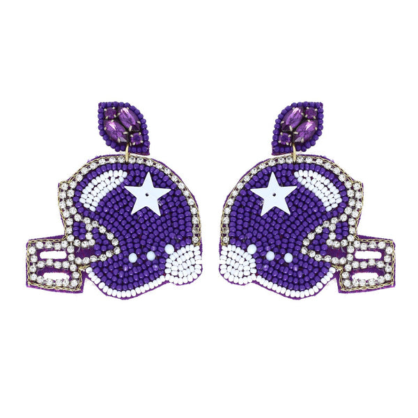 beaded game day earrings!