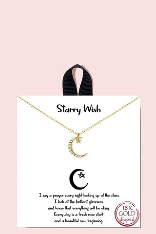 necklace + message card | starry wish
