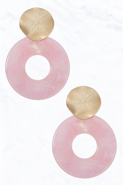 round acetate drop earrings!