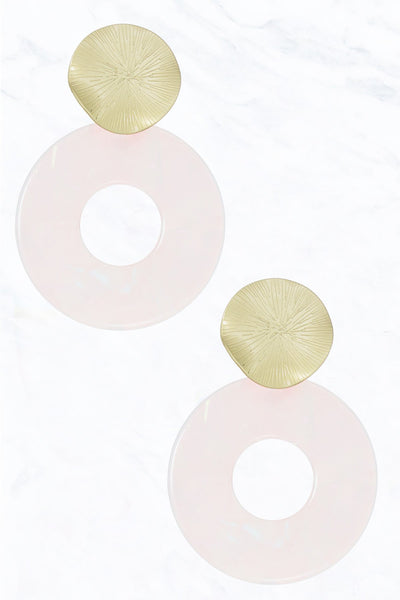 round acetate drop earrings!