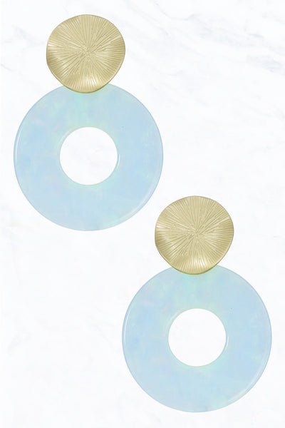 round acetate drop earrings!