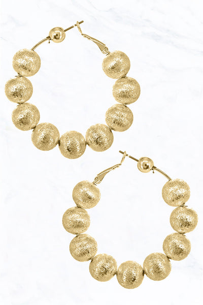 big metal ball hoop earrings!