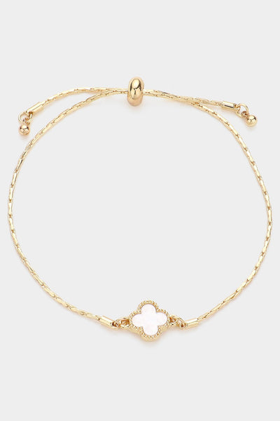 adjustable quatrefoil bracelet!