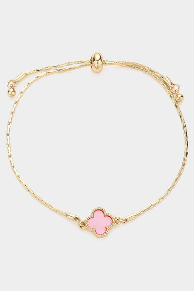 adjustable quatrefoil bracelet!