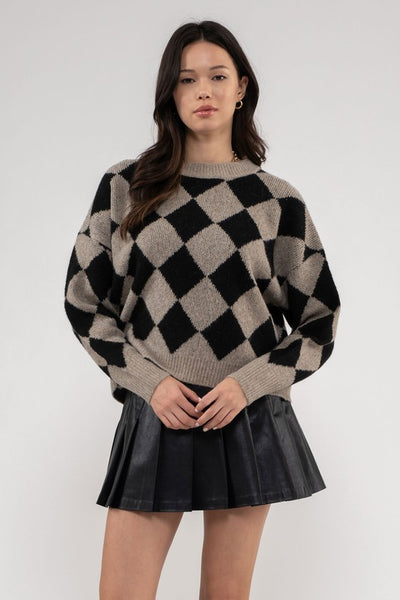 take your side knit sweater | black