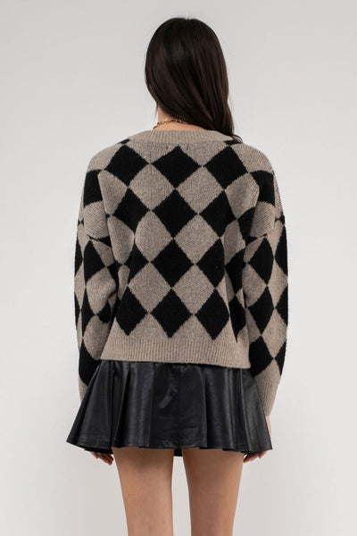 take your side knit sweater | black