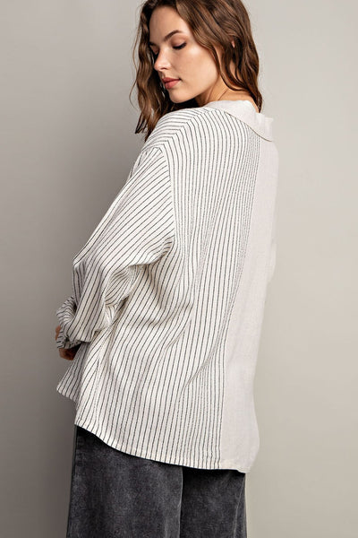 something different striped button down | natural