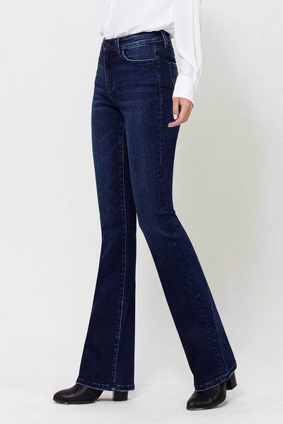lunden high rise super soft mini flare jeans | come closer