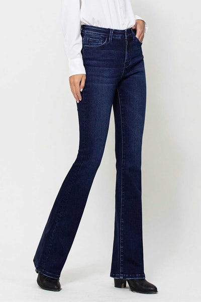 lunden high rise super soft mini flare jeans | come closer