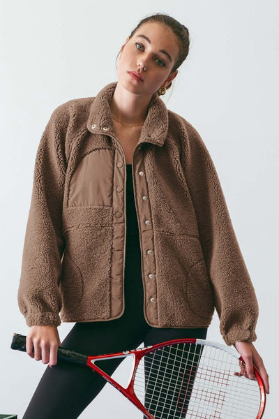 let's get lost fleece jacket | mocha