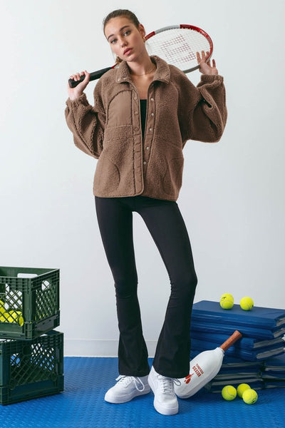 let's get lost fleece jacket | mocha