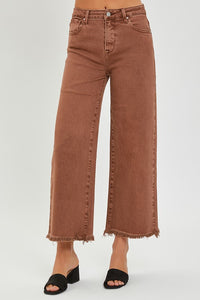 roddie high rise tummy control wide leg jeans | espresso