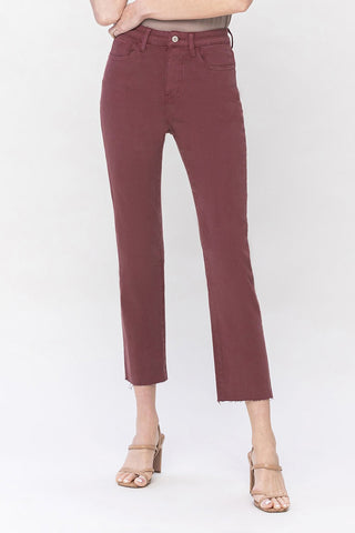 jeanne high rise slim straight jeans | elegantly